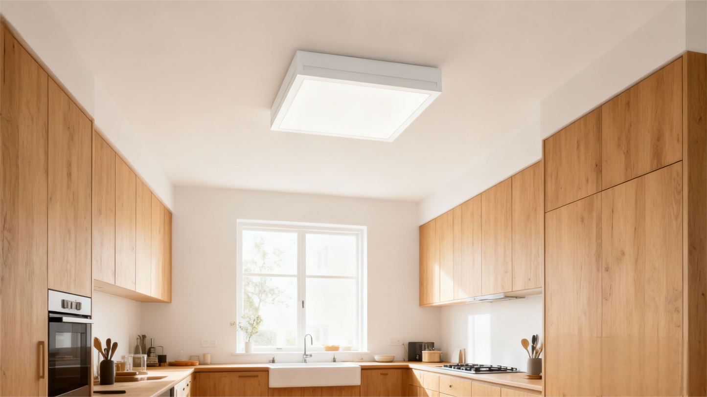 Lámpara de Panel LED para Cocina 36W - 260x260mm | IP44 Resistente | 3 Temperaturas de Color (3000K/4000K/5700K) | Chip OSRAM | Eficiencia 90LM/W | Garantía 5 Años