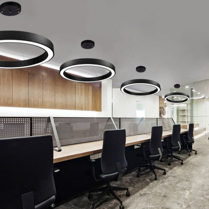 Holaled Lineal LED Circular HL-5575 | 40W/M, 100LM/W | 3 Tamaños (Ø600/900/1200mm) | CCT Ajustable 3000K-6000K | Carcasa Blanco/Negro | Chip OSRAM Ra>90 | IP20