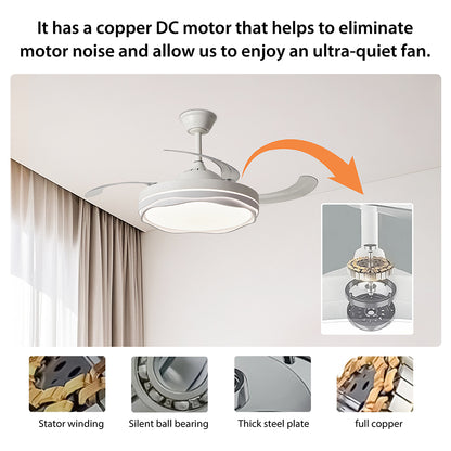 Ventilador de Techo LED Inteligente 42" – La Fusión Perfecta de Luz, Brisa y Tecnología para Tu Hogar Moderno