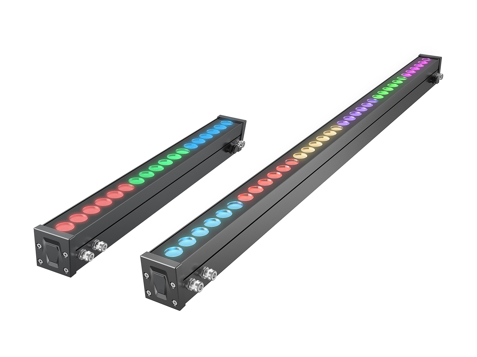 Luces LED de pared multicolor en la configuración de iluminación para eventos