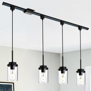 Elegante luz de carril LED negra para espacios residenciales y comerciales