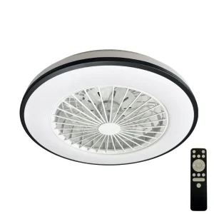 Ventilador de techo con luz LED integrada y configuraciones regulables para usos versátiles