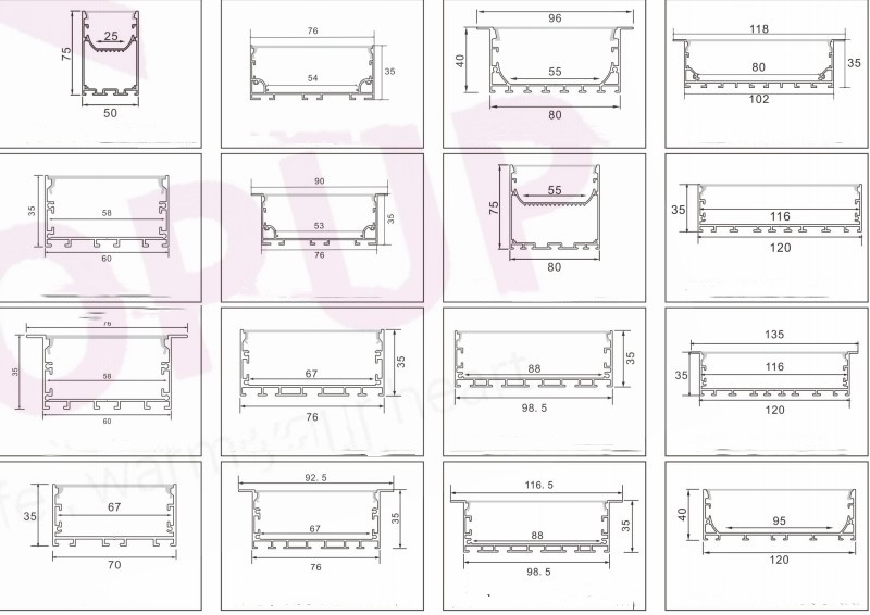 Perfil de aluminio LED personalizable con tira COB para iluminación arquitectónica