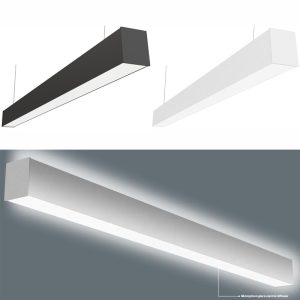 Luminaria lineal LED colgante para oficina moderna de alta calidad versión normal L1200 W100 H65 - Blanco