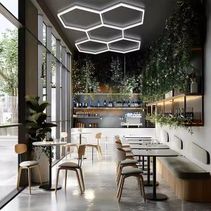 Iluminación LED hexagonal eficiente con bajo consumo energético