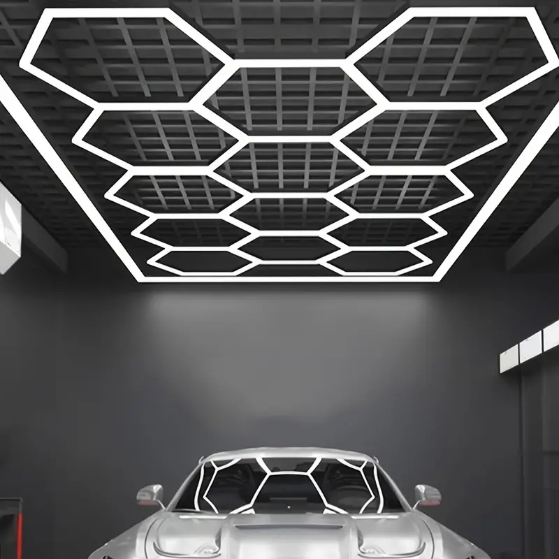 Diseño elegante de lámparas LED hexagonales para interiores
