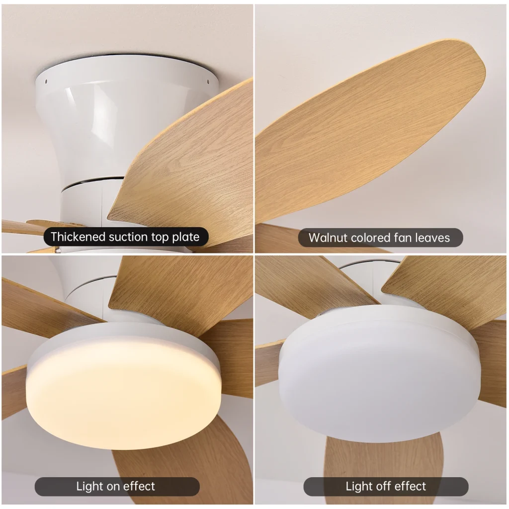 diseño moderno en ventilador de techo blanco