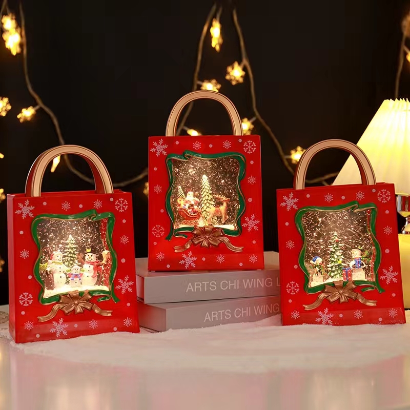 Decoración navideña con luces nocturnas LED de colores cálidos