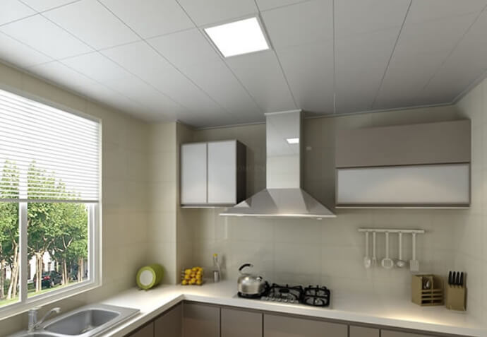 Aplicación de Panel LED Cocina en isla central